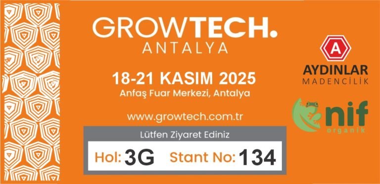 Growtech Antalya 2025’teyiz: Hol 3G, Stand 134